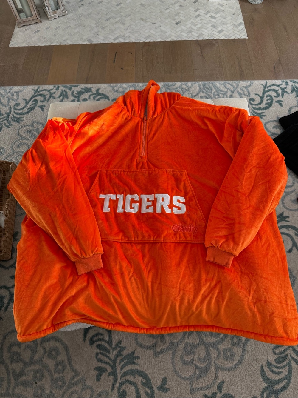 Tigers Orange Pullover blanket hoodie